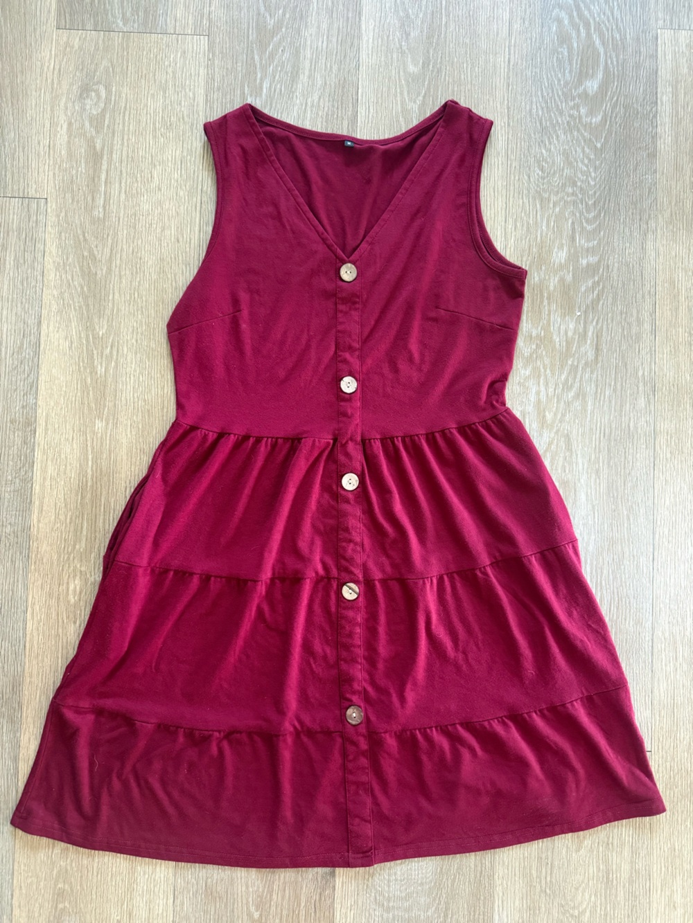 Sleeveless Button Women's dress with pockets